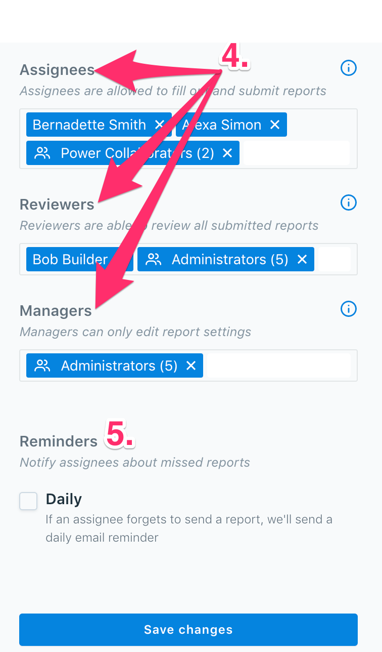 updating and archiving report templates plangrid